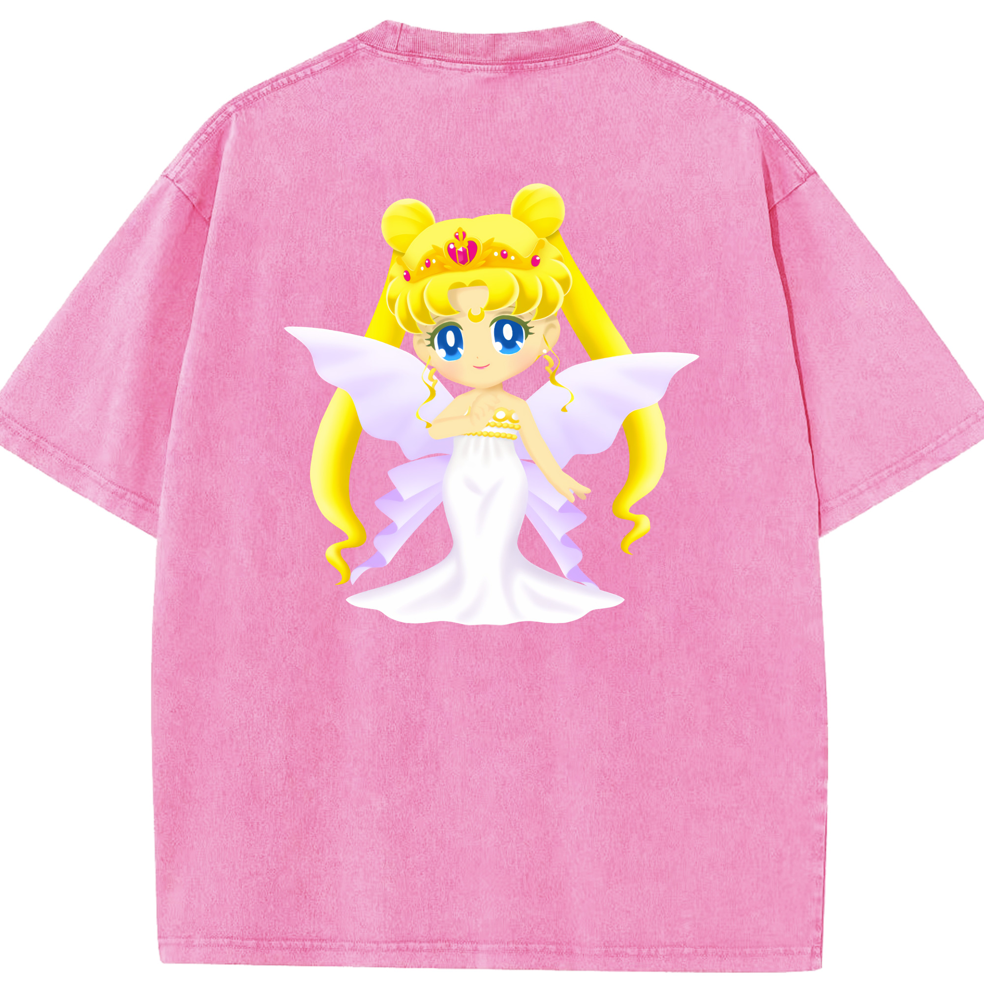 （画像用） 美少女戦士セーラームーン 愛野 美奈子 あいの みなこ Sailor Moon Aino Minako 綿100% ヴィンテージ風 半袖Tシャツ（背面プリント）